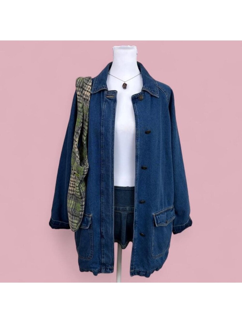 y2k denim chore coat barn jacket